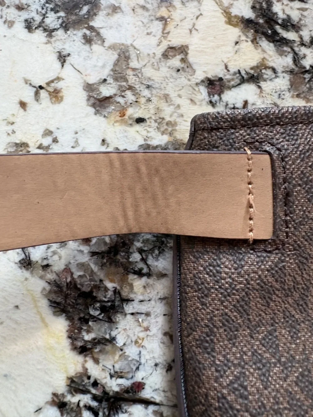 Michael Kors Signature Monogram Stripe Belt Bag Fanny Pack - Like New!